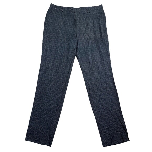 NWOT Versace Classic Men's EU 60 US 44 Black Check Wool Blend Pants Italy Made - Picture 1 of 11